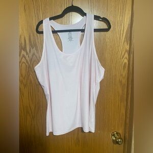 Plus size super cute baby pink razor back workout top